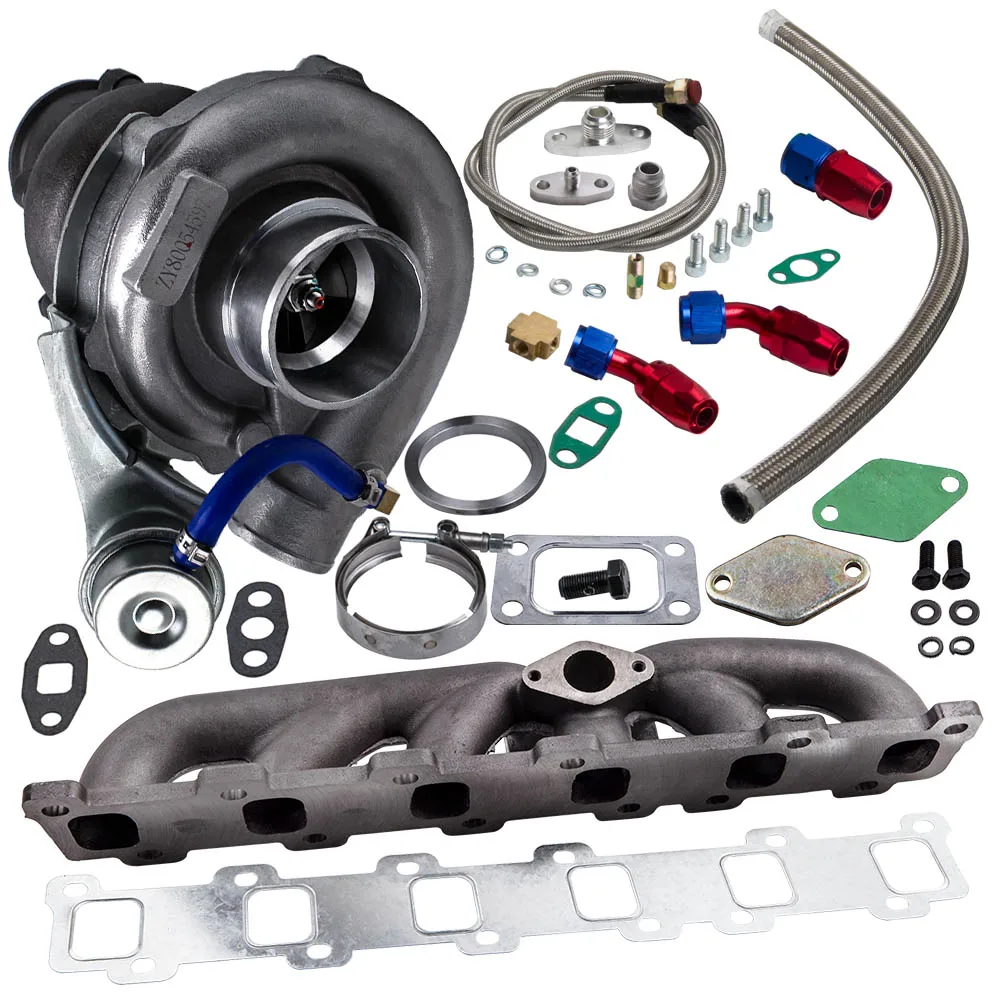 

T3/T4 T04E V-BAND Turbocharger Turbo .63 A/R 73 Trim Internal Wastegate+ Sets