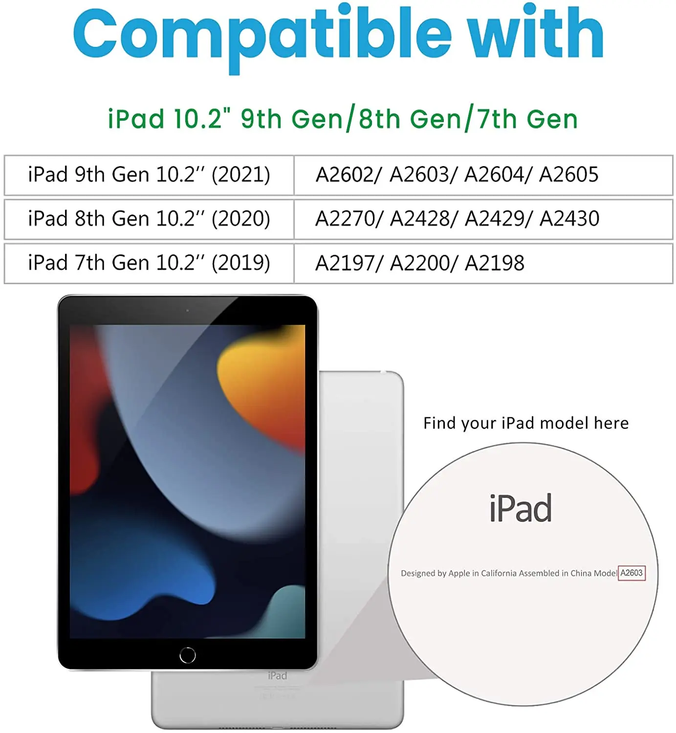 Чехол-накладка для iPad 8/7 поколения вращающийся на 360 градусов прочный с