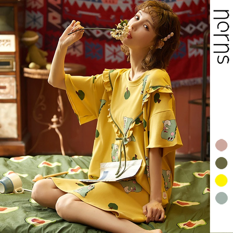 Norns Pyjama Women Sexy Lingerie Set Summer Sleepwear Female Pajama set Cute Nightwear Sleep Lounge Top and Shorts Pijama Mujer | Женская