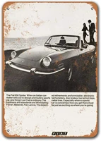 1970 fiat 850 spider vintage tin signs cars sisoso metal plaques poster bar garage retro wall decor 8x12 inch