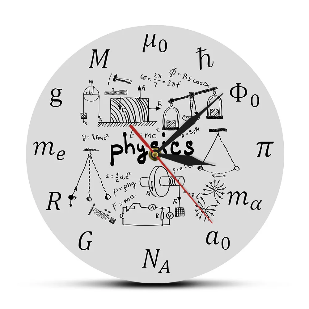 

Science Art Physics Wall Clock Math Equations Wall Clock Modern Design Laboratory Sign Physicist Gift Classroom Laboratory Decor