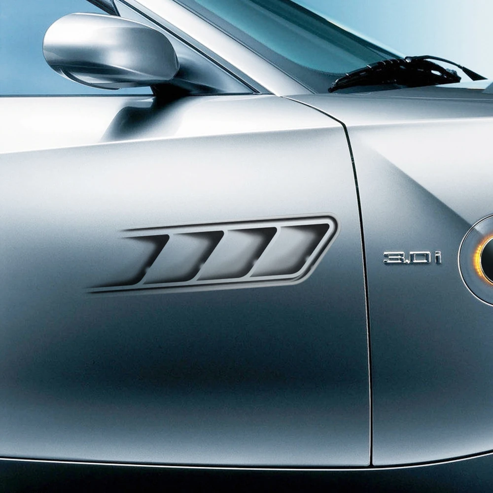 Автомобиль 3D Поддельные вентиляционные отверстия декоративные боковые наклейки