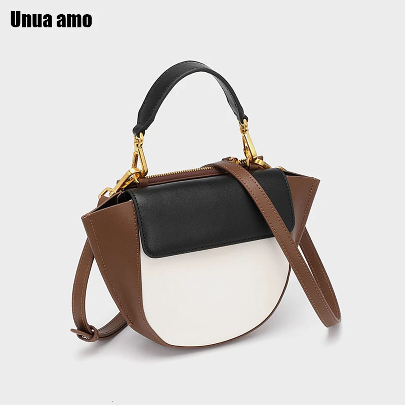 Unua amo брендовые сумки из натуральной кожи женская мода полукруглые крылья