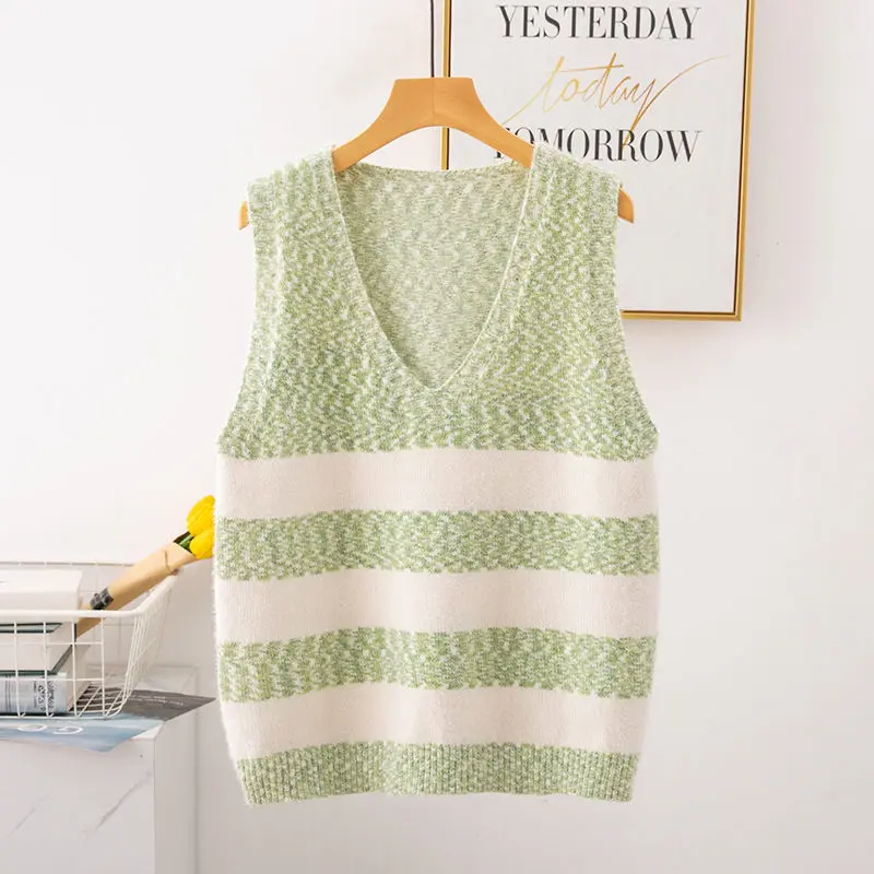 2021 женские осень-зима Элегантные искусственной норки майка без рукавов из