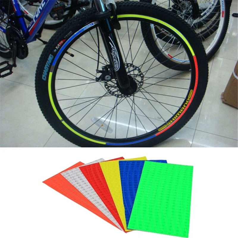 

NEW Bicycle Light Bicycle Reflective Stickers Wheel Spokes Tubes Strip Safety Warning Light Reflector Cycling riding equipment