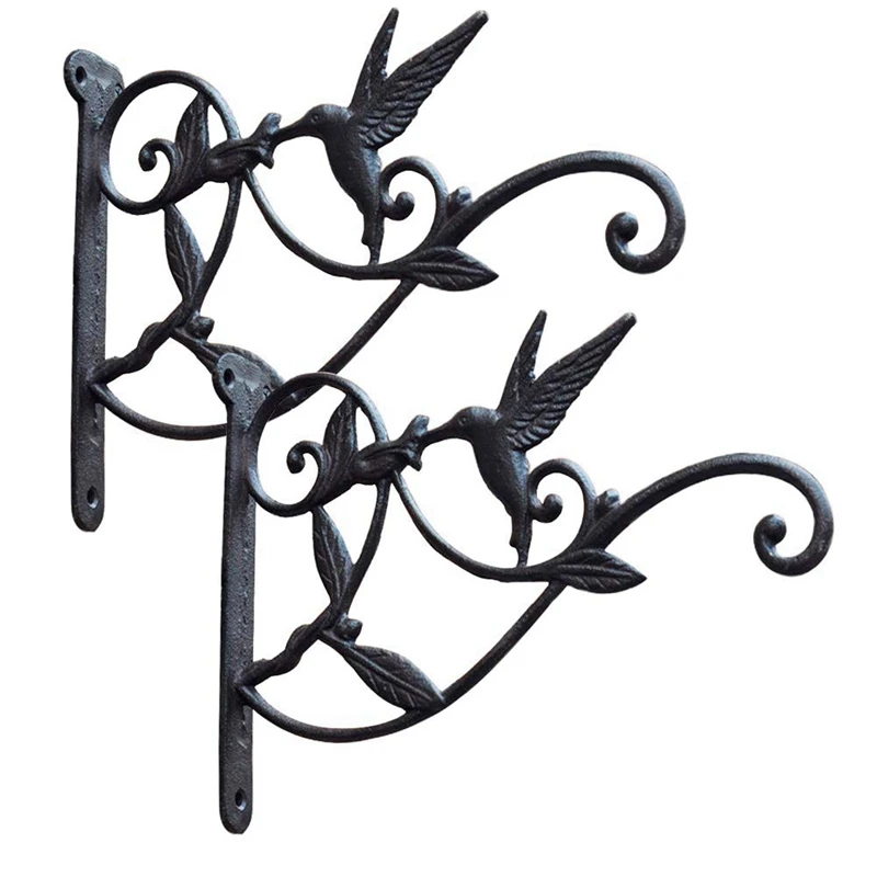 

Promotion! Cast Iron Plant Hooks Vintage Wall Hanging Brackets for Lanterns,Planters,Flower Pot Baskets,Wind Chimes,Wind Spinner