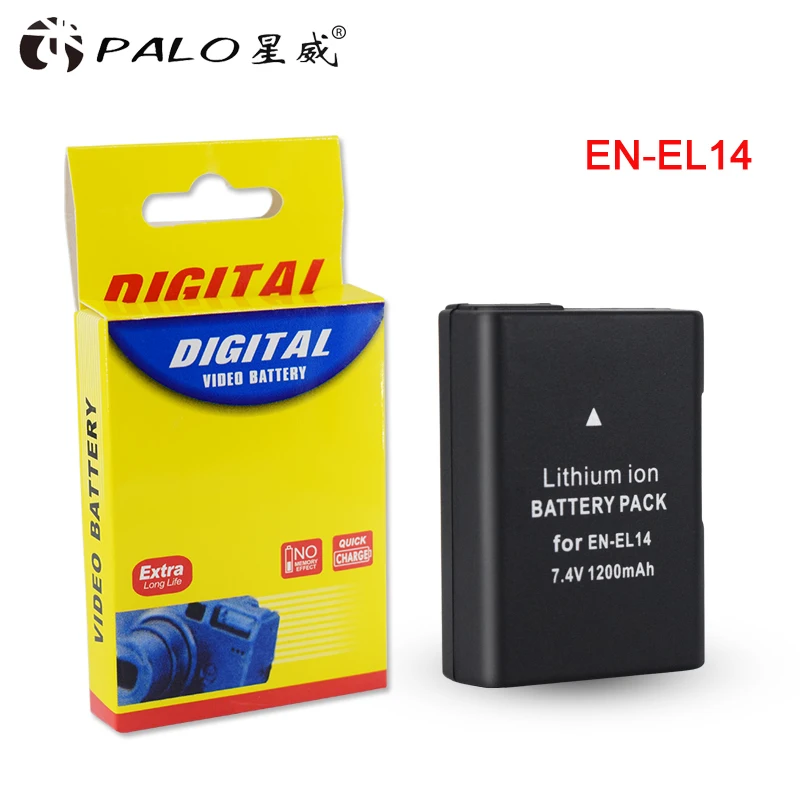 EN-EL14 EN-EL14a ENEL14 EL14 1200mAh аккумулятор + LCD USB двойное зарядное устройство для Nikon D3100 D3200