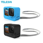 Силиконовый чехол TELESIN для экшн-Камеры GoPro Hero 9, 10 дюймов, с регулируемой ручкой