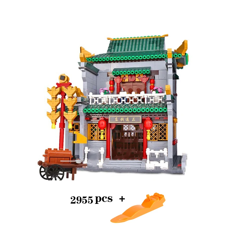 

Chinese Architecture series MOC Creative Chinoiserie Teahouse Restaurant Chinatown Inn theater Building Bricks Toys