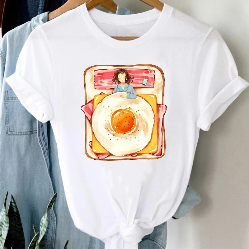 

T-shirts Women Cartoon Flower Elegant Watercolor Floral Summer Short Sleeve Graphic T Tshirt Top Lady Print Female Tee T-Shirt