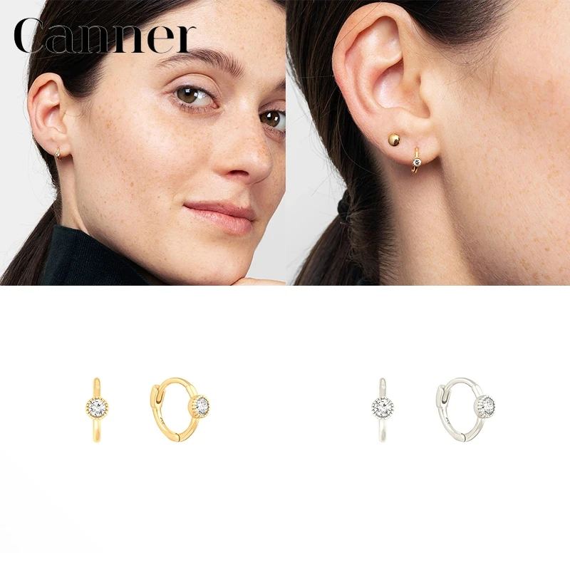 

Женские серьги-кольца со звездой, снежинкой и цирконом