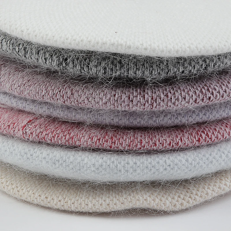 Модный берет из дерева с шармами однотонные зимние шапки напуском во французском