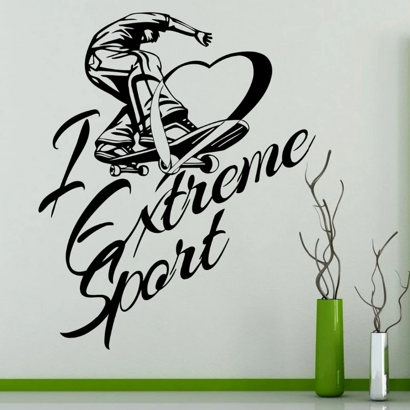 Роликовые коньки скейт наклейка Скейтборд Спортивная детская комната плакаты