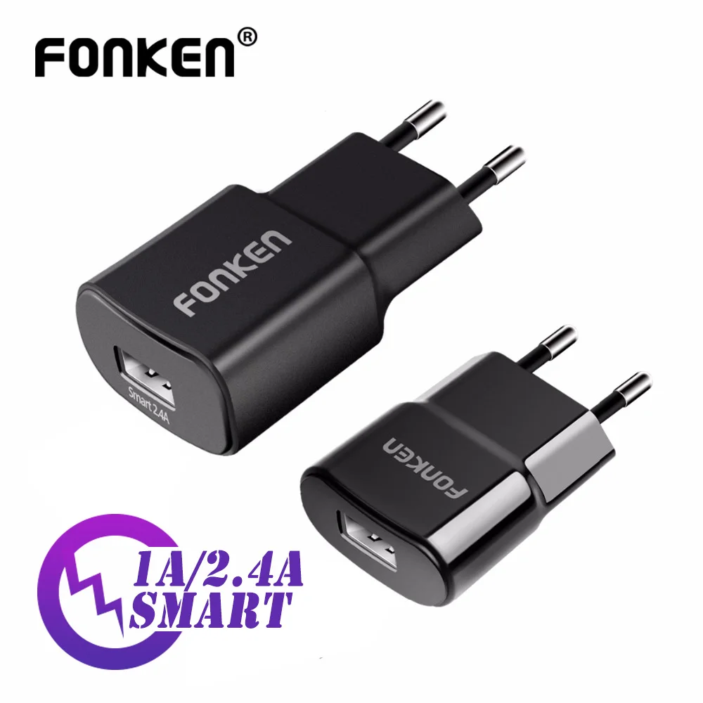 2.4A Смарт USB зарядное устройство 5V 2A 1A для телефона универсальное настенное