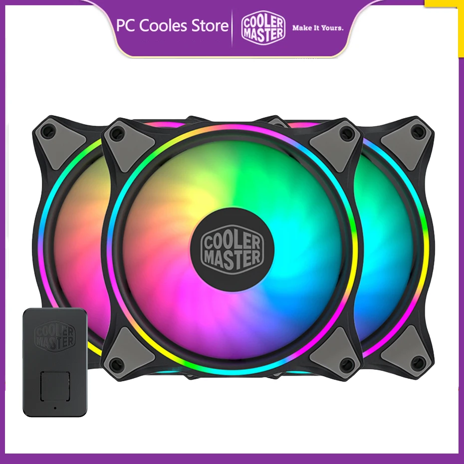 Cooler Master MF120 HALO 3 в 1 комплект 120 мм двойное адресуемое RGB Освещение 5В/3PIN ARGB чехол для