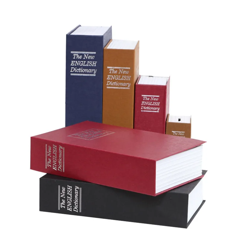 Grande Livro Cofres Ocultos Simulação Dicionário Cofre Chave Bloqueio de Senha Segurança Aço Organizador Stash Box Escritório em Casa Tamanho l