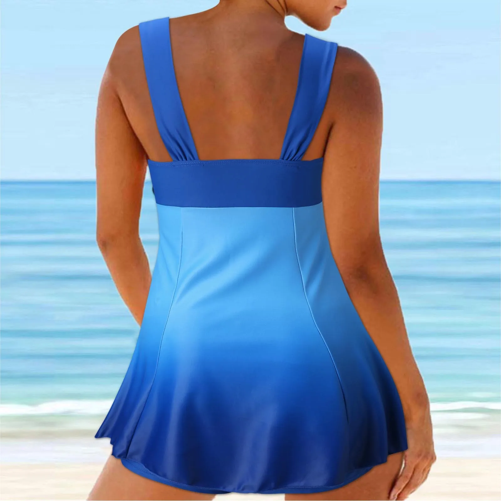 Модель 2022 года Модели танкини черное купальное платье с винтажным рисунком