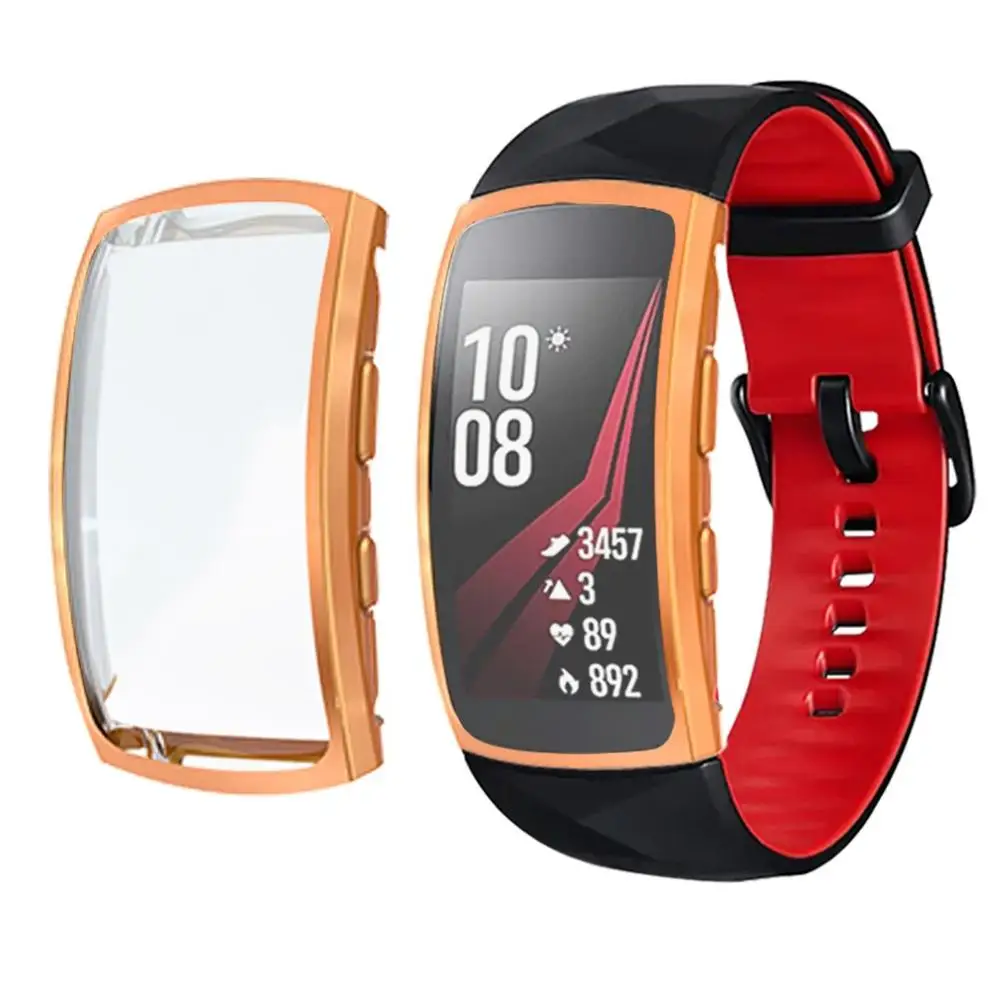 rose gols Защитная пленка для экрана для Samnsung gear Fit 2 Pro прозрачный чехол из ТПУ чехол для Sanmsung gear Смарт-часы аксессуары - Цвет: rose gols