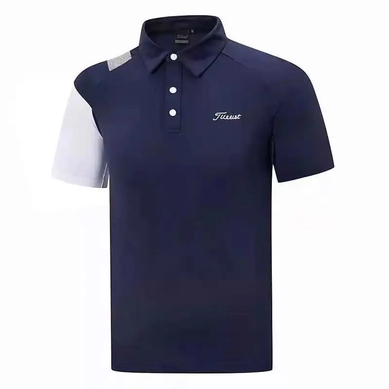 

2021New golf lapel short-sleeved T-shirt men's summer golf clothing quick-drying slim jersey men's shirt polo shirt