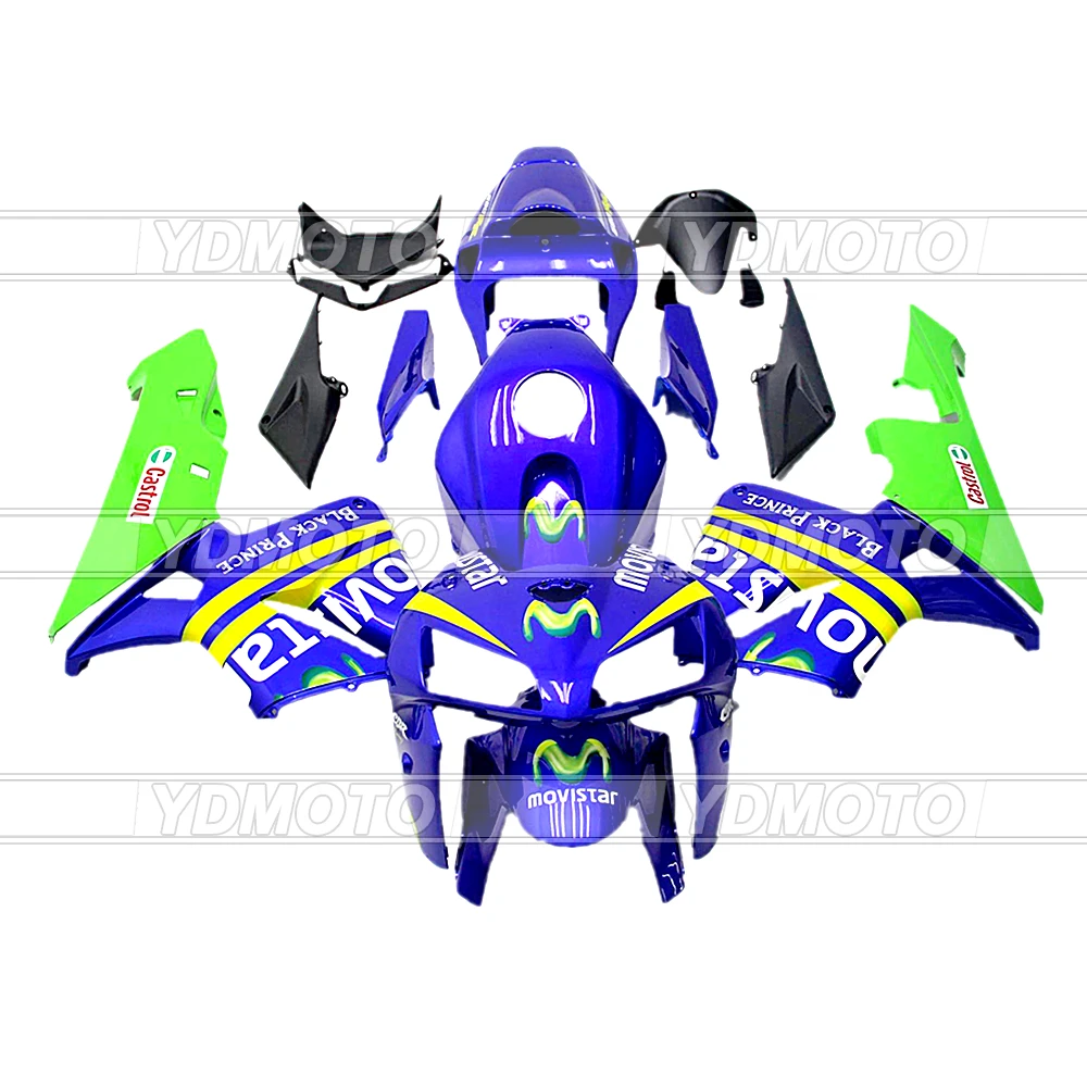 

100% Fitment ABS Fairings Bodywork kit Injection Mold Fairing Kit For Honda CBR600RR 05 06 CBR 600RR 2005 2006 Blue Movistar