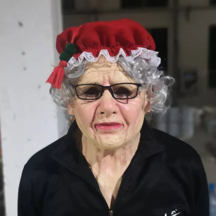 Рождественский подарок парик Санта Клауса и борода синтетические волосы Косплэй