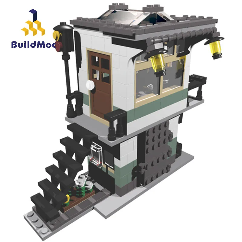 Buildmoc City Buildings Classic House Architecture Railroad Tower Railway Building Blocks Moc Street View Educational Toys | Игрушки и