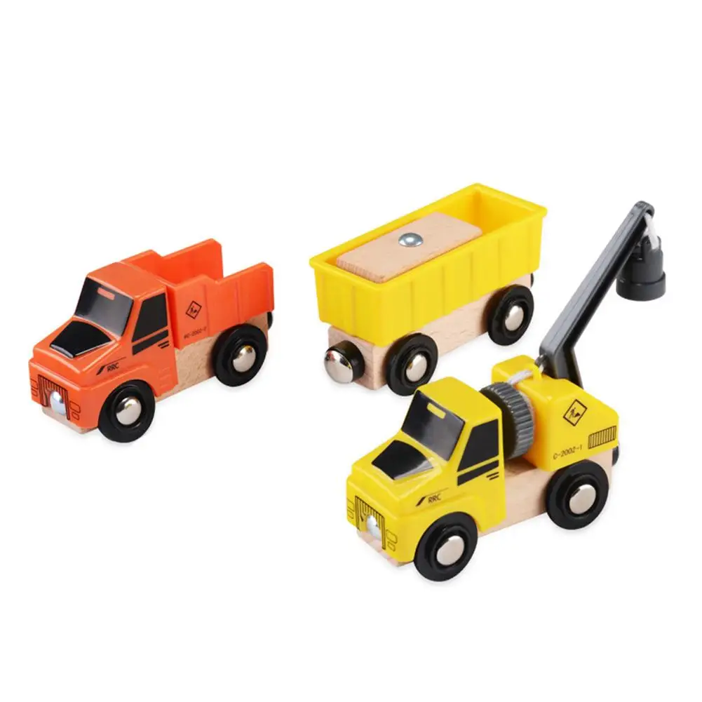 Деревянный поезд Игрушка Магнитный строительный автомобиль игрушка деревянный