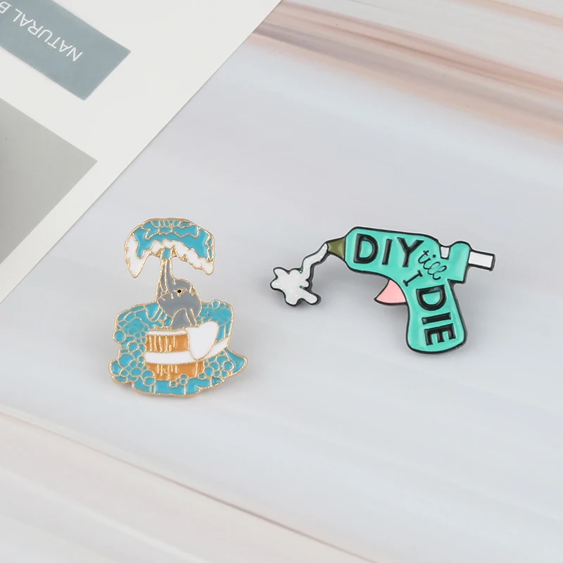 Модная брошь с мультяшным изображением милого слона для ванны забавные