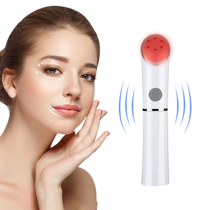 

Electric Vibration Heated Eye Massager Anti-Ageing Wrinkle Dark Circle Wrinkle Removal Blue/Red Light Massage Lift Eye Care
