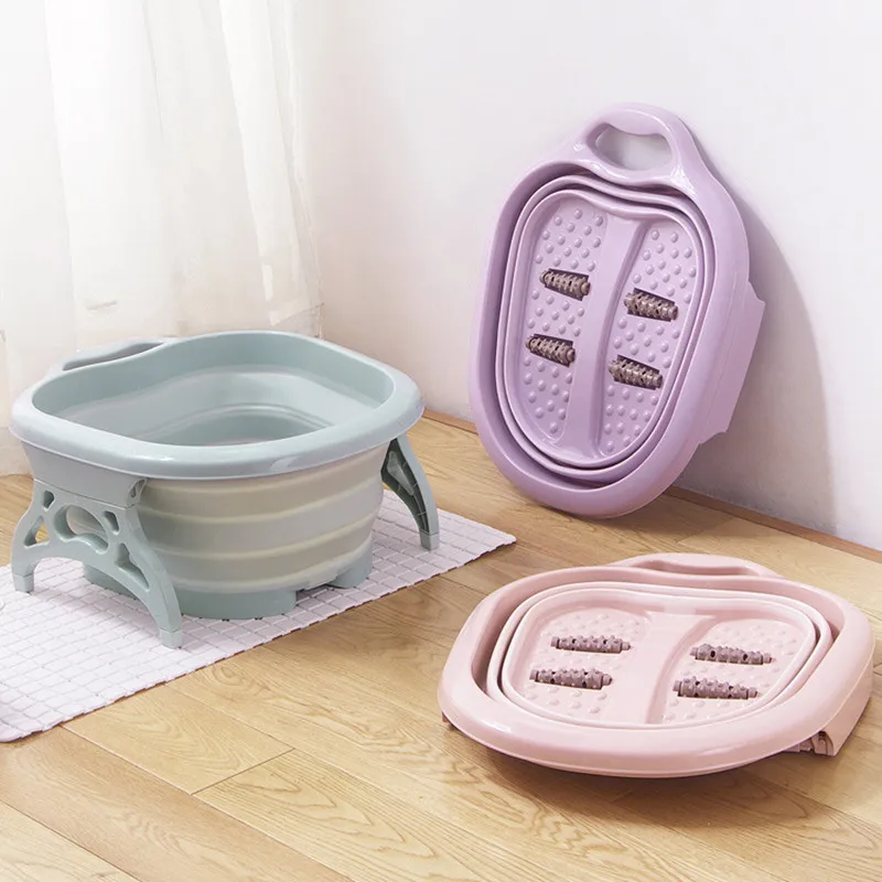 

Folding Foot Soaking Bucket Healthy Foot Massage Bath Buckets Bathroom Products Sauna Bathtub Pedicure Collapsible Bathtub