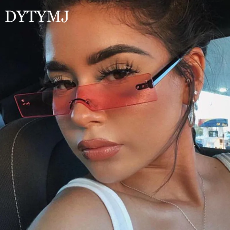 

Женские/мужские солнцезащитные очки без оправы в стиле ретро