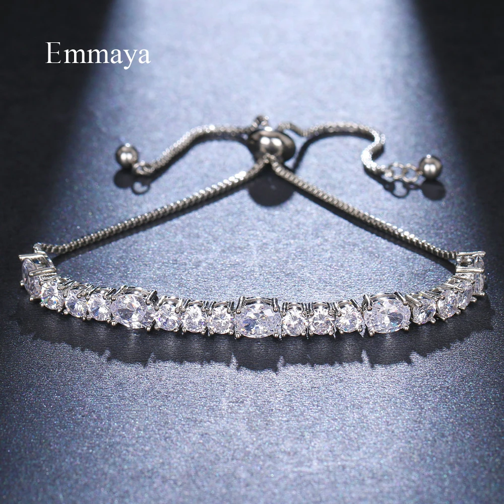 EMMAYA уникальный дизайн классический браслет с круглым и овальным цирконием