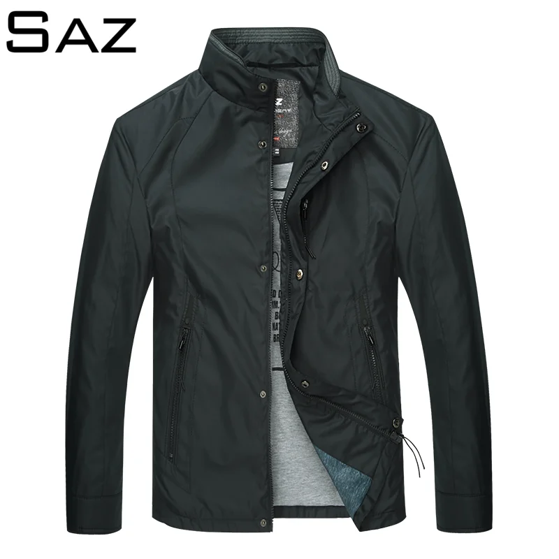 Куртка-бомбер Saz мужская приталенная брендовая тонкая бейсбольная куртка