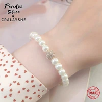 magnetic pearls bracelet trend high quality sterling silver brand 11 copy with logo remix elegant bangle gift for female