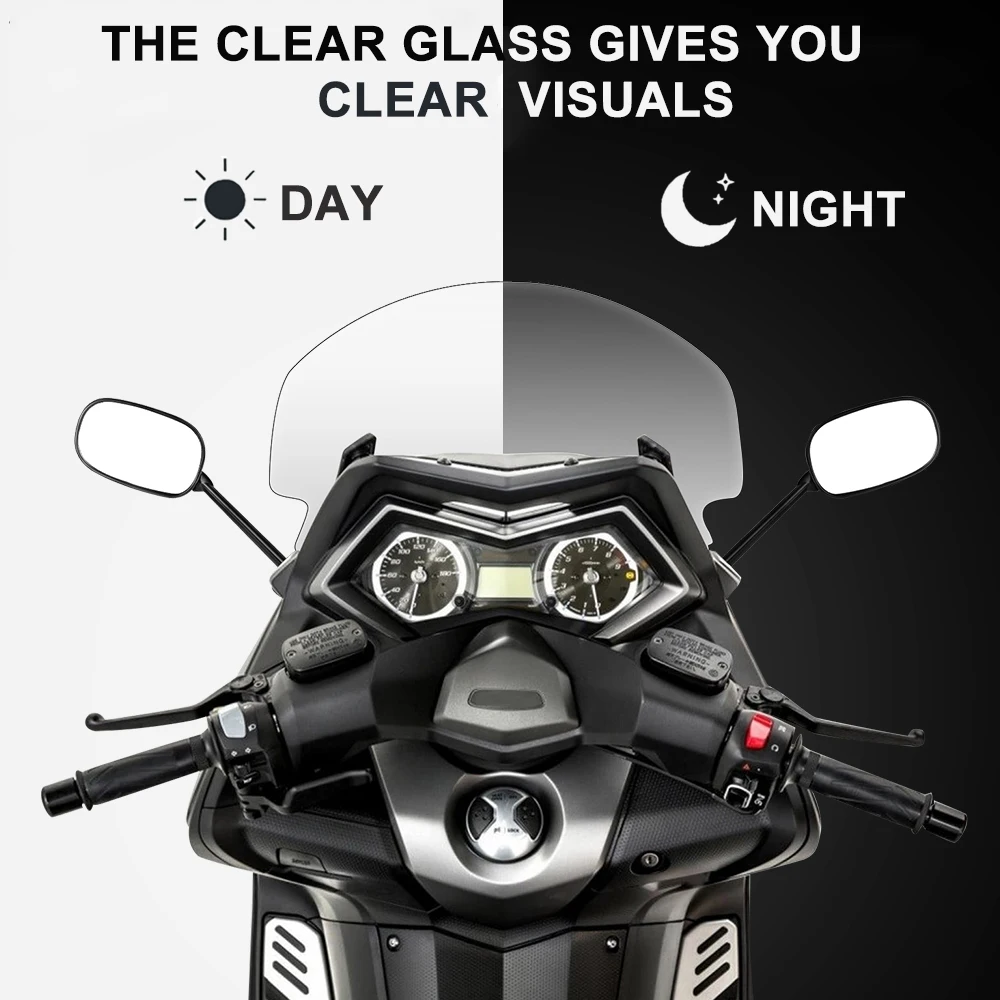 KEMIMOTO для Yamaha T-MAX 500 длинные боковые зеркала заднего вида XP 500 T-MAX500 TMAX 500 XP500 2008-2010 2011 2012 мотоциклетное зеркало
