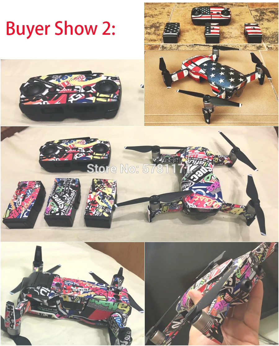 Красивая ПВХ наклейка в виде бабочки для DJI Mavic Air Drone + пульт дистанционного