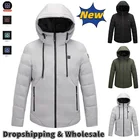 Мужская и женская зимняя куртка с электроподогревом, охотничий костюм, куртка с длинным рукавом, парка, жилет с подогревом USB, теплая мотоциклетная куртка