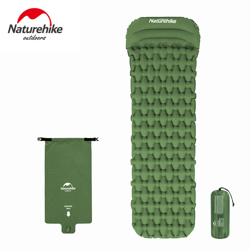 

Naturehike Camping Mat Ultralight Portable Inflatable Mattress Waterproof Backpacking Folding Bed Travel Air Mat with Pillow