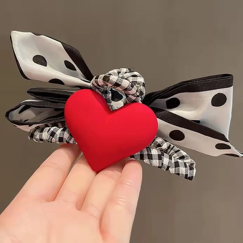 

Южнокорейский красный зажим для волос Dongdaemun, Женский Летний большой сетчатый зажим с бантом в виде акулы, женский зажим для волос