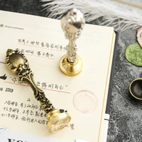 metal pattern sealing wax seal stamp handle gold plated european retro wax stamp seal lacquer handle envelope decoration