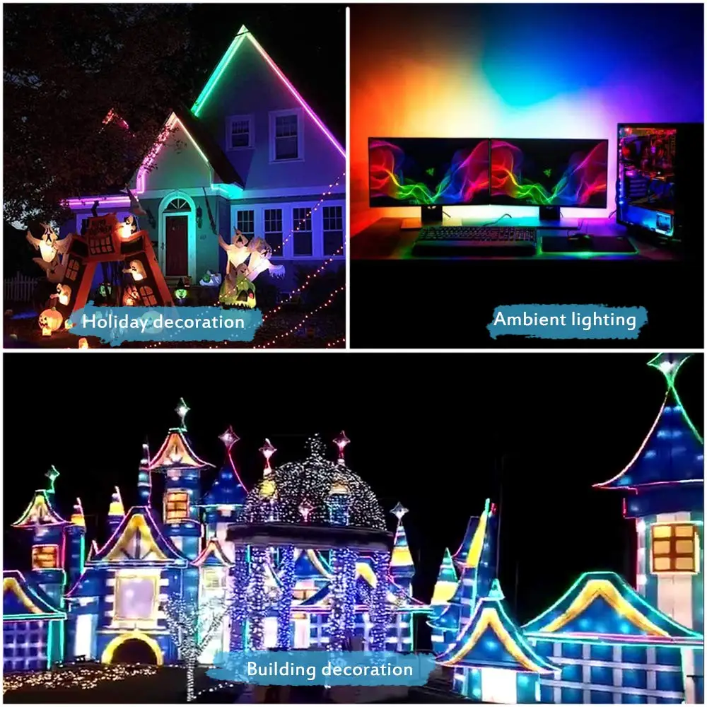 WS2811 LED Strip RGB Addressable Rope Light 12V 5m 150 LEDs Dream Color Programmable Digital Pixel Lights JK | Освещение