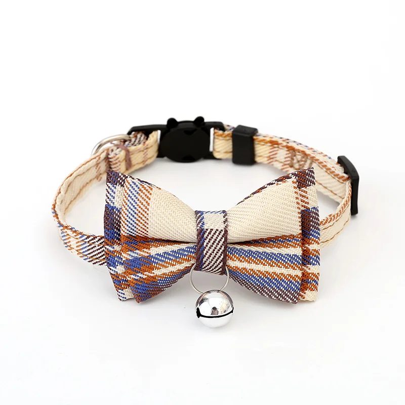 Ошейник для маленьких собак Рождественский быстросъемный клетчатый