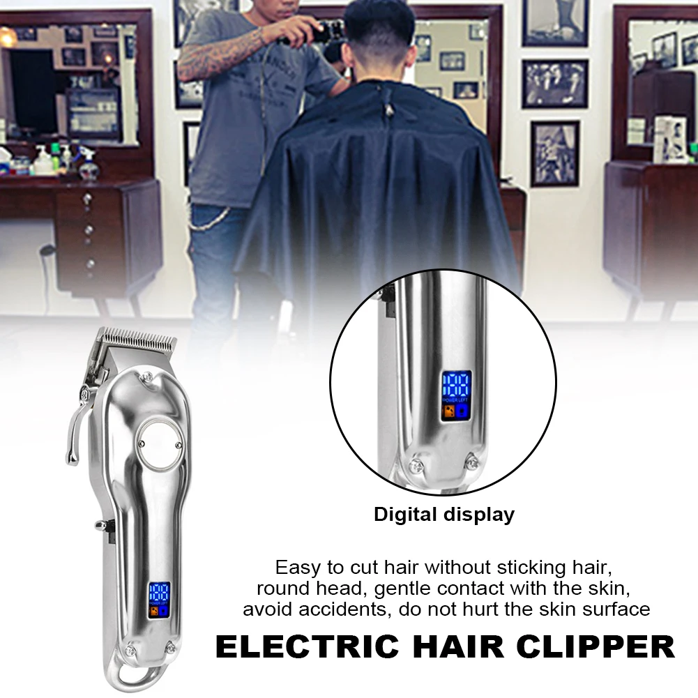 

Grooming Razor Salon Low Noise For Barber Cutting Electric Hair Clipper Rechargeable Professional Styling Tools Digital Display