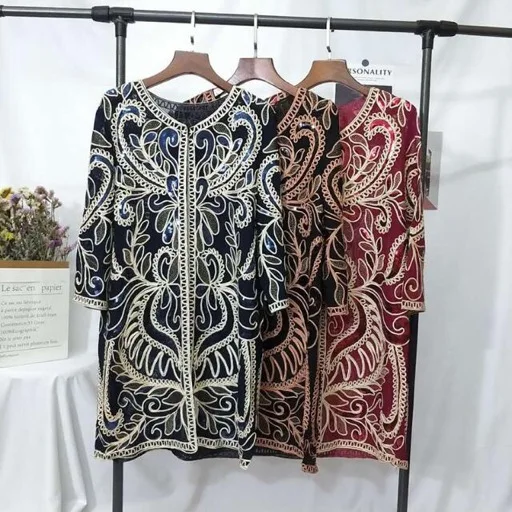 Плюс размер синий кружевной SequinsOpen кардиган для женщин Длинный свободный платок кимоно топ Обложка