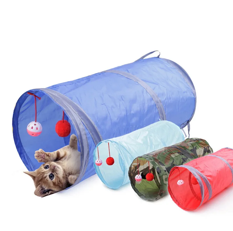2/4/5 Holes Pet Cat Toys Tunnel Play Tubes Collapsible Crinkle Kitten Interactive Puppy Ferrets Rabbit Dog | Дом и сад