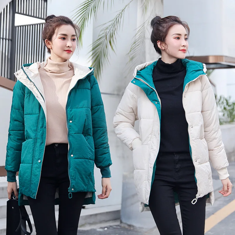 Горячая Распродажа пуховая парка зимняя Корейская версия студенческой куртки