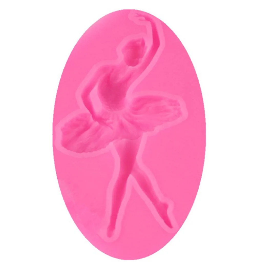 

justdolife Dancer Fondant Mold Easy Release Funny Ballet Cake Mold Silicone Chocolate Mold Decoration Baking Tool Moulds