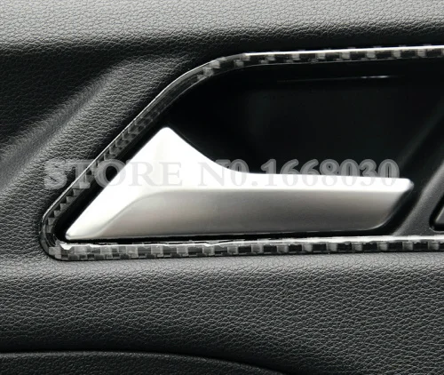 4 шт. накладки на дверную ручку автомобиля из углеродного волокна для Audi A3 S3 2014-2019 |