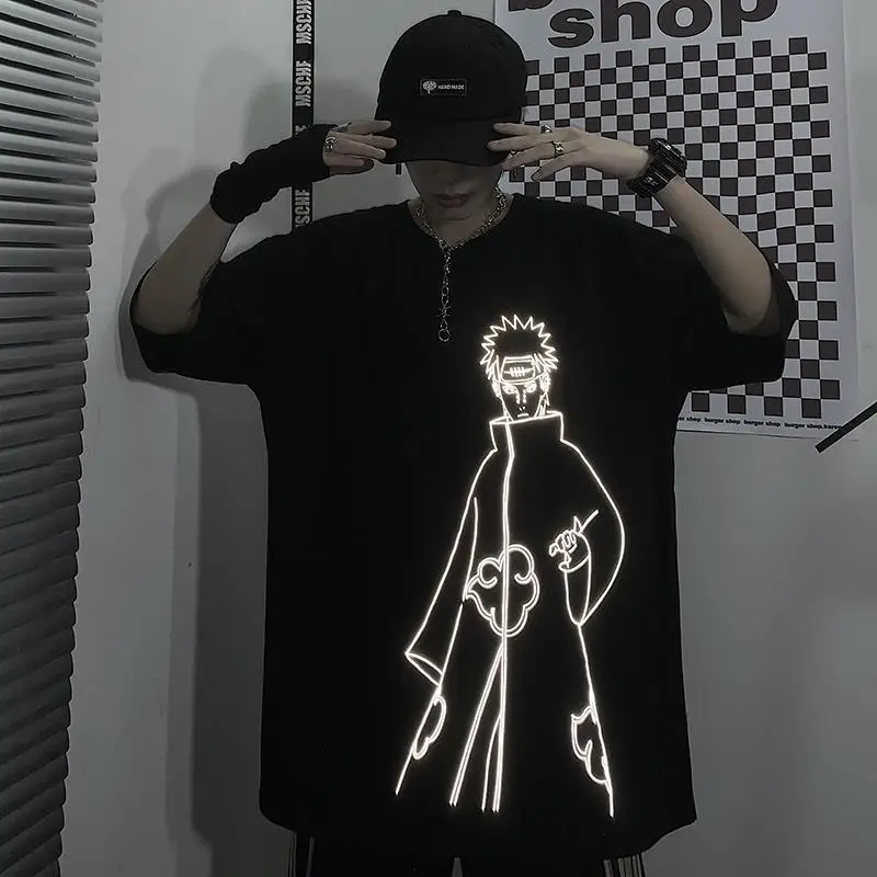 Крутая черная уличная футболка летняя хлопковая Футболка с амином в стиле