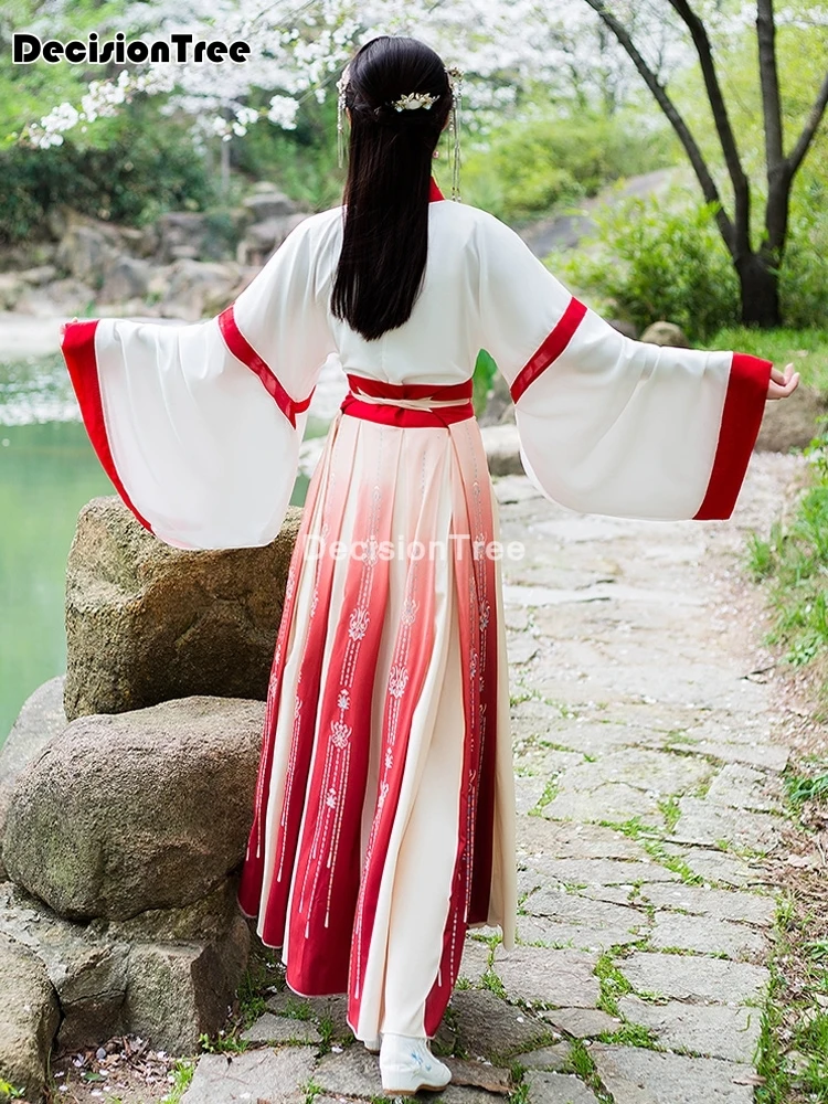 

2021 woman hanfu dress chinese folk dance costumes oriental asian qing dynasty national fairy princess photography dress